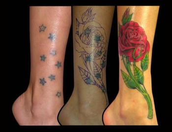 Looking for unique Tattoos? Rose Covering Stars